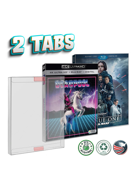 Slipcover Protector for 4K UHD & Blu-ray – 2 Tab | Malko Protectors