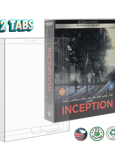 UK Deluxe Limited Edition Steelbook Protector Case Chunky Box | 2 Tabs | Malko Protectors